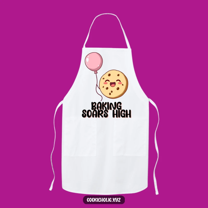 Funny Cookie Baker's Apron: Floating on Frosting Balloon Gift
