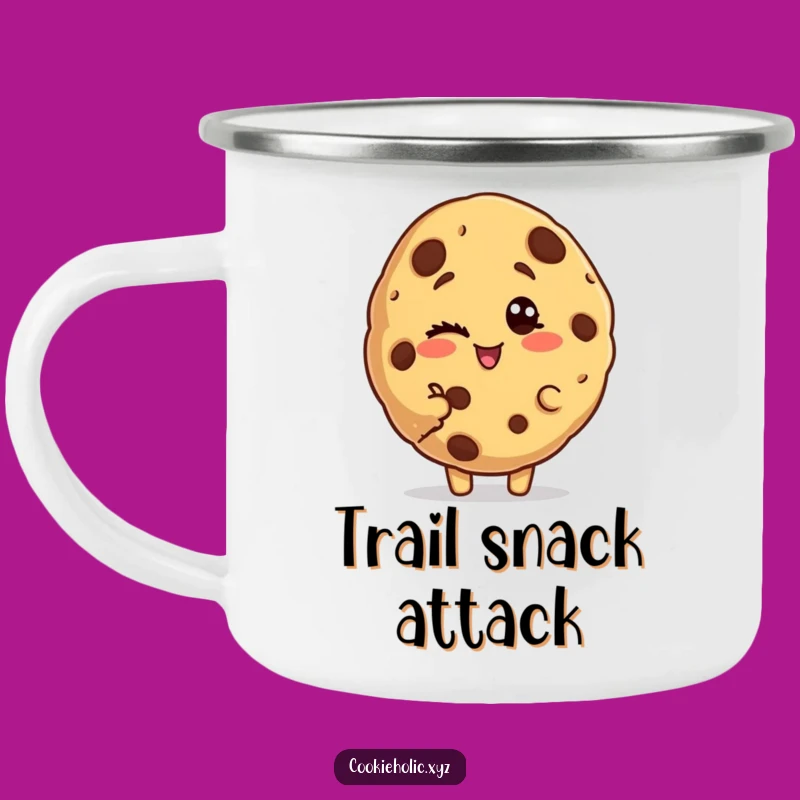 Funny Bitten Cookie Camping Mug: Your Playful Companion for Outdoor Adventures