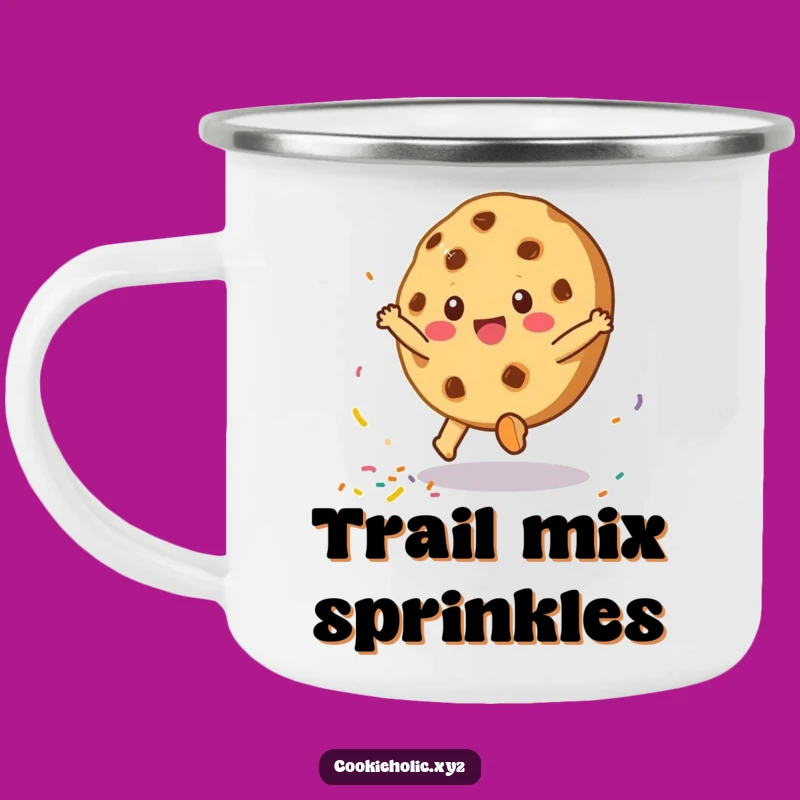 Funny Cookie Cartwheel Camping Mug: Adventure Fuel with a Side of Humor