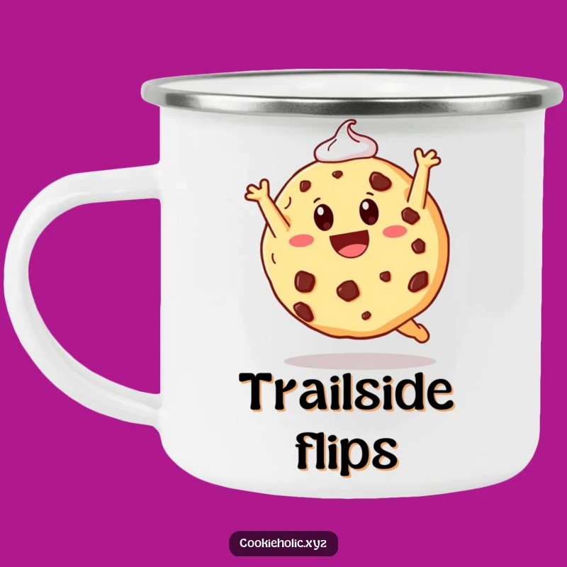 Funny Cookie Somersault Camping Mug: Enjoy Treats Outdoors with This Sweet Cup