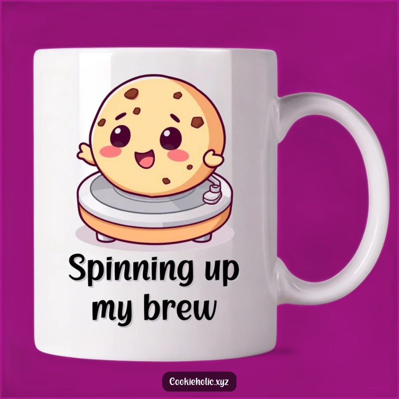 Funny Spinning Cookie Mug: A Hilarious Treat for Music Lovers and Foodies