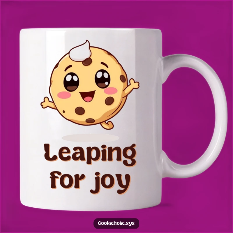 Funny Whimsical Cookie Mug: Leaping for Joy with Every Sip