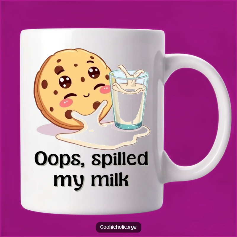 Funny Cookie Milk Mug: Hilarious Winking Dessert Mug for a Playful Morning