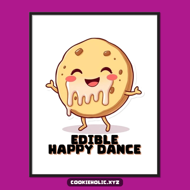 Funny Cookie Digital Art: Hilarious Dancing Dessert Print for Instant Sweetness