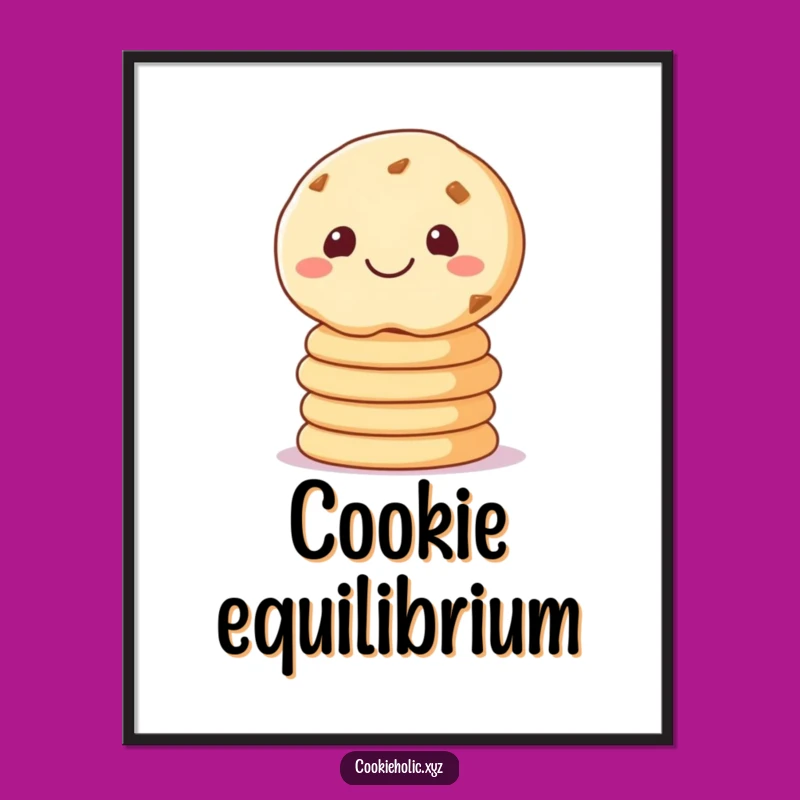 Funny Sugar Cookie Balance Digital Art: Instant Download for Sweet Decor