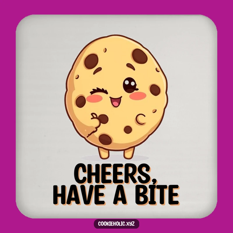 Funny Bitten Cookie Coaster: Protect Your Surfaces with a Playful Cookie Wink