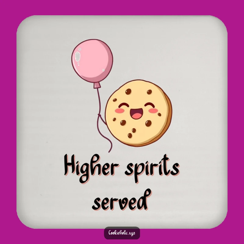 Funny Cookie Balloon Coaster Set: Sweet Protection with Uplifting Style Gift