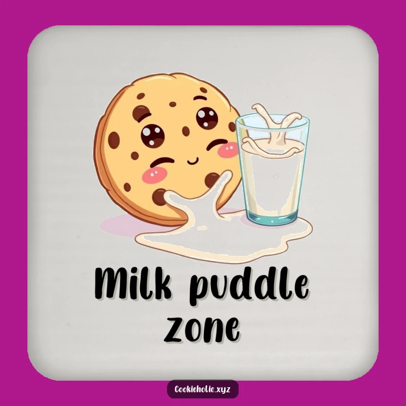 Funny Cookie Drink Coaster: Hilarious Winking Dessert Coaster for Table Protection