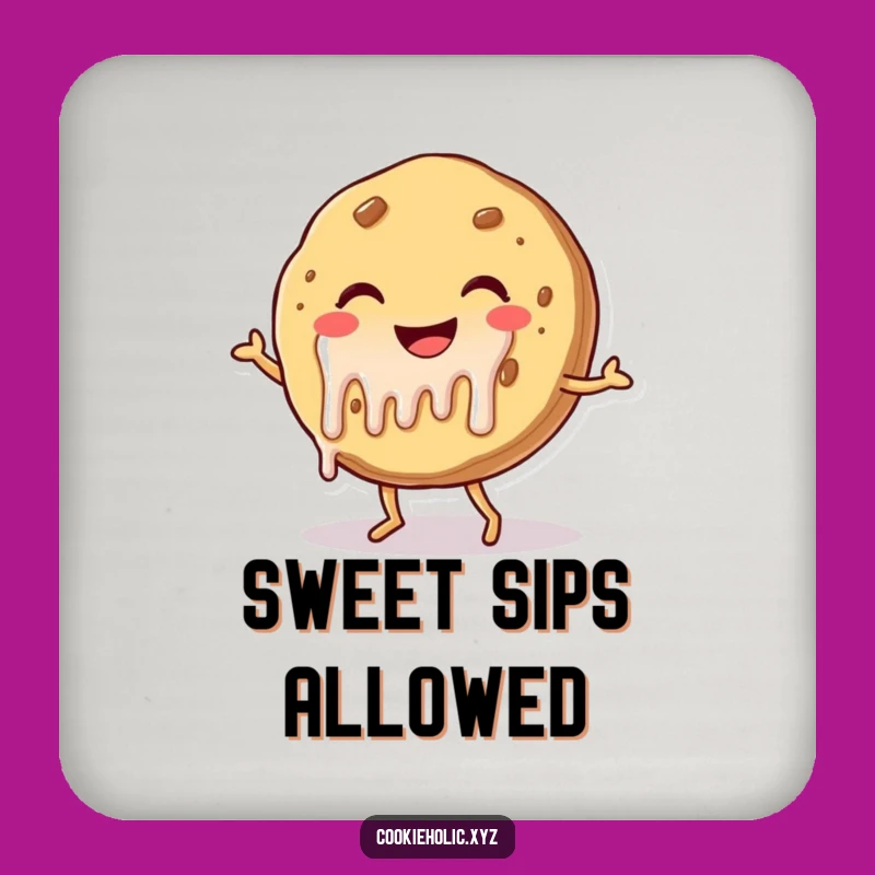 Funny Cookie Drink Coaster: Hilarious Dancing Dessert Coaster for Table Protection