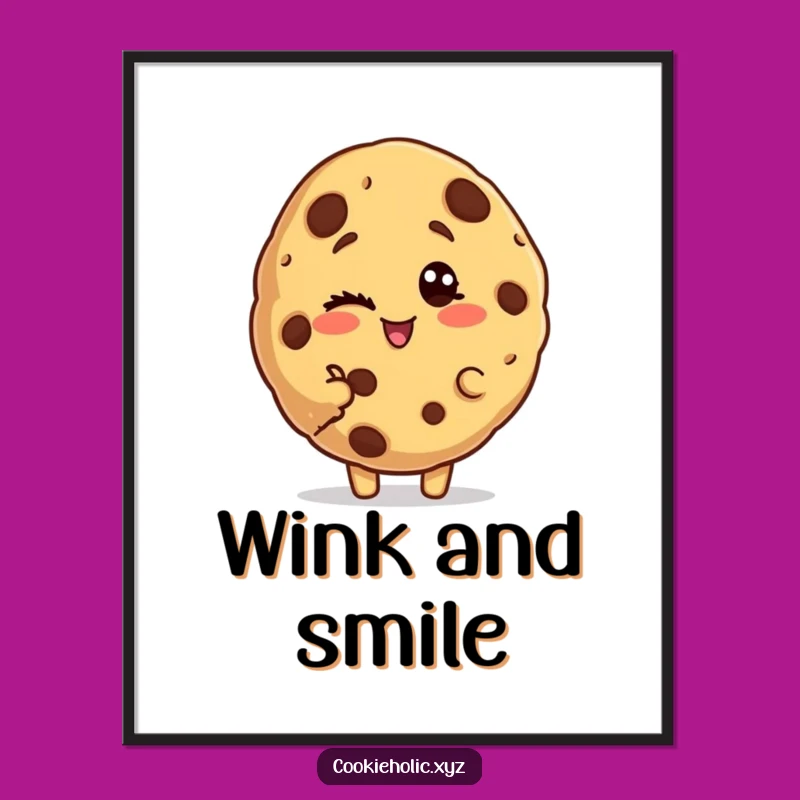Funny Bitten Cookie Poster: Decorate Your Space with Playful Cookie Art