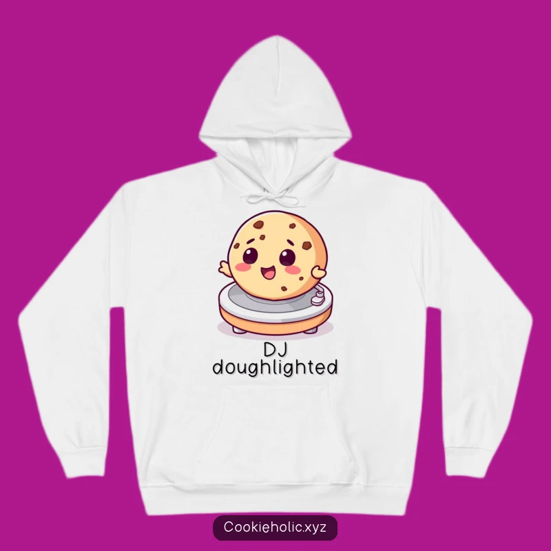 Cozy Funny Spinning Cookie Hoodie: Warm Vibes and Musical Beats