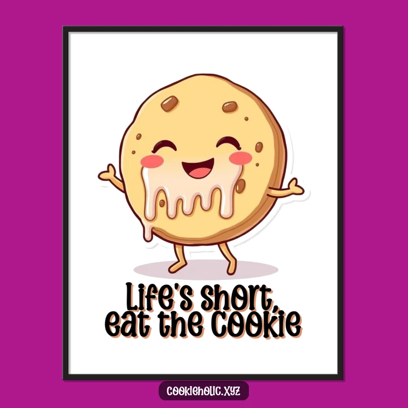 Free Printable Cookie Wall Art: Dancing Frosting Funny Downloadable Art