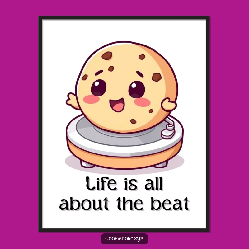 Funny Free Printable Wall Art: DJ Cookie Vibes - Downloadable Decor