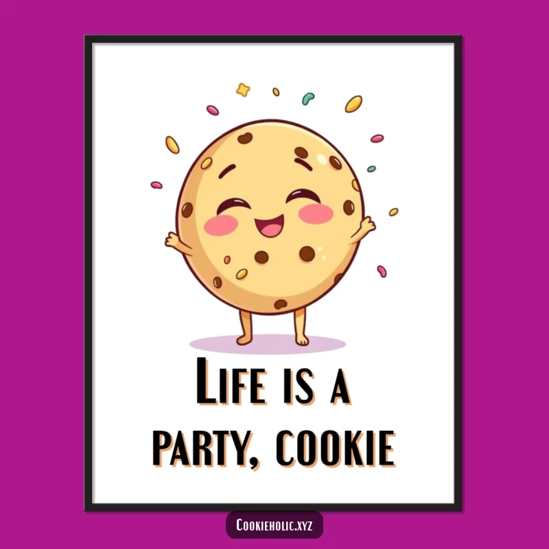 Funny Free Printable Cookie Wall Art: Juggling sprinkles decor, a joyful downloadable gift!