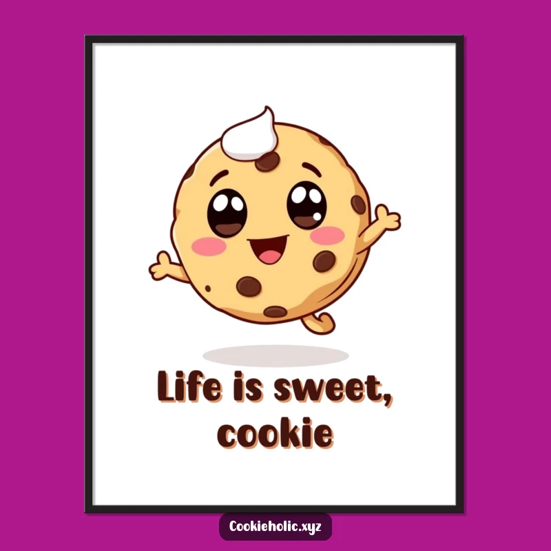 Funny Free Printable Cookie Wall Art: Whimsical character decor, a sweet downloadable gift!