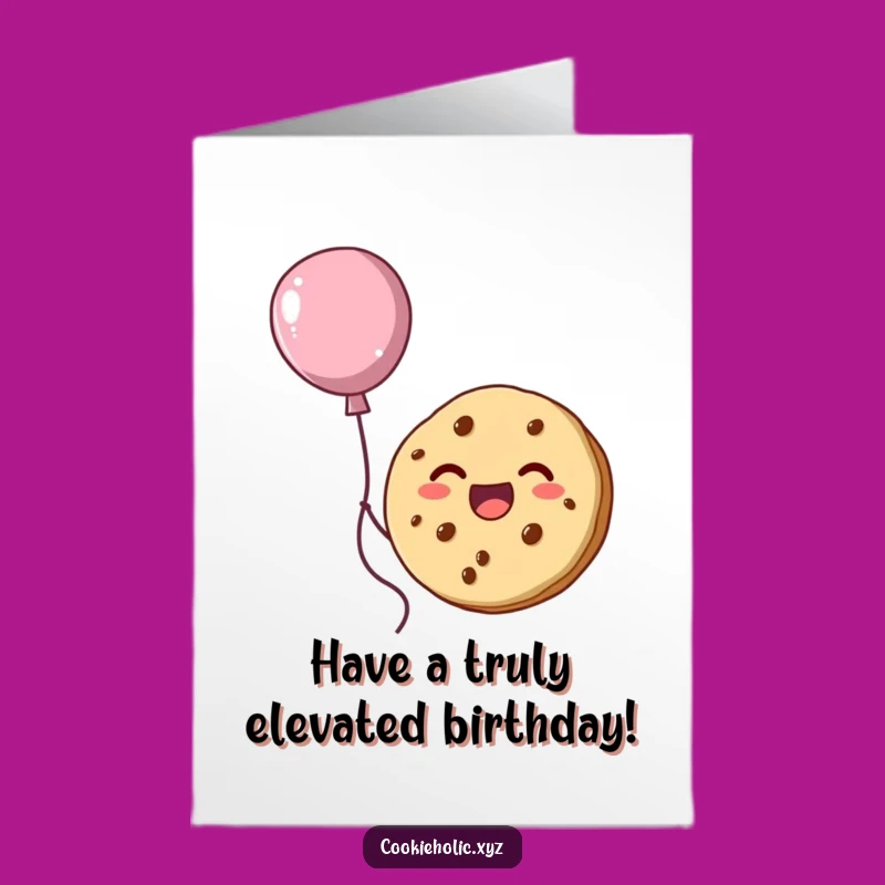 Free Printable Birthday Card: Frosted Balloon Cookie Joy, Funny Downloadable Gift