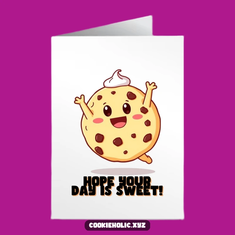Free Printable Birthday Card: Funny Cookie Somersault Gift