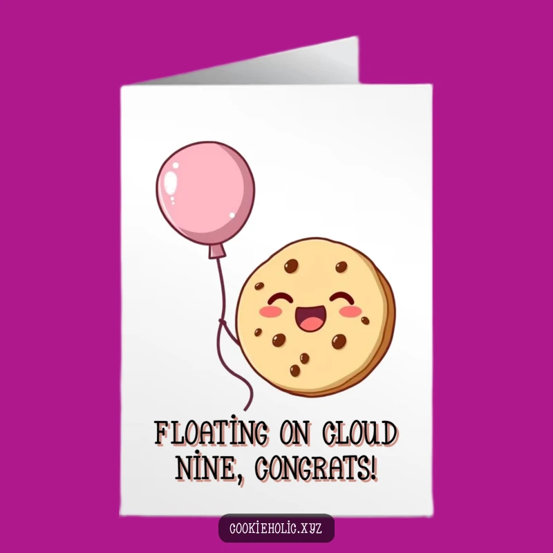 Free Printable Congrats Card: Frosted Balloon Cookie Ascent, Fun Downloadable Gift