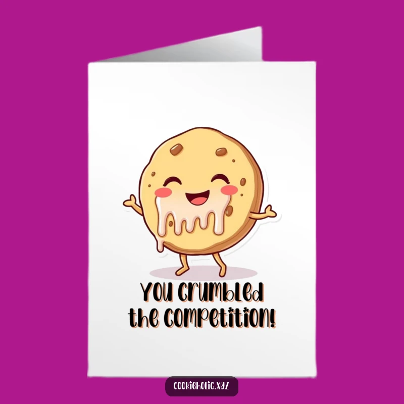 Free Printable Dancing Cookie Congrats Card: Frosting Fun Funny Downloadable Gift