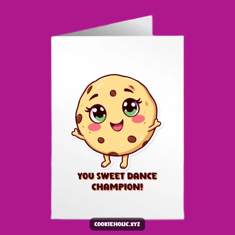 Free Printable Congrats Card: Dancing Cookie - Downloadable Celebration
