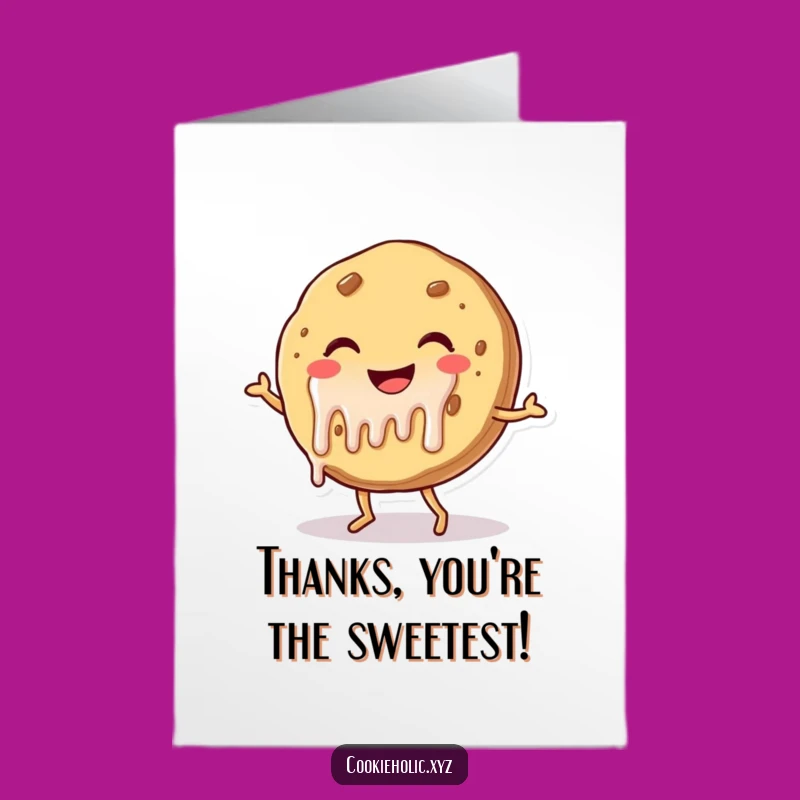 Free Printable Dancing Cookie Thank You Card: Frosting Fun Funny Downloadable Gift