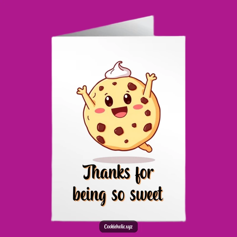 Free Printable Thank You Card: Cookie Somersault Appreciation Gift