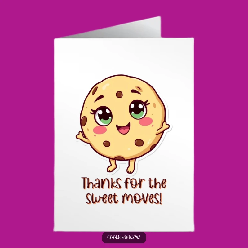 Free Printable Thank You Card: Dancing Cookie - Downloadable Gratitude