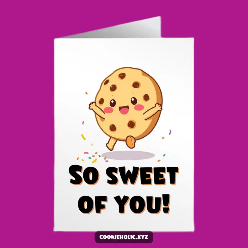 Free Printable Thank You Card: Cookie Cartwheel Gratitude - Funny Downloadable Gift