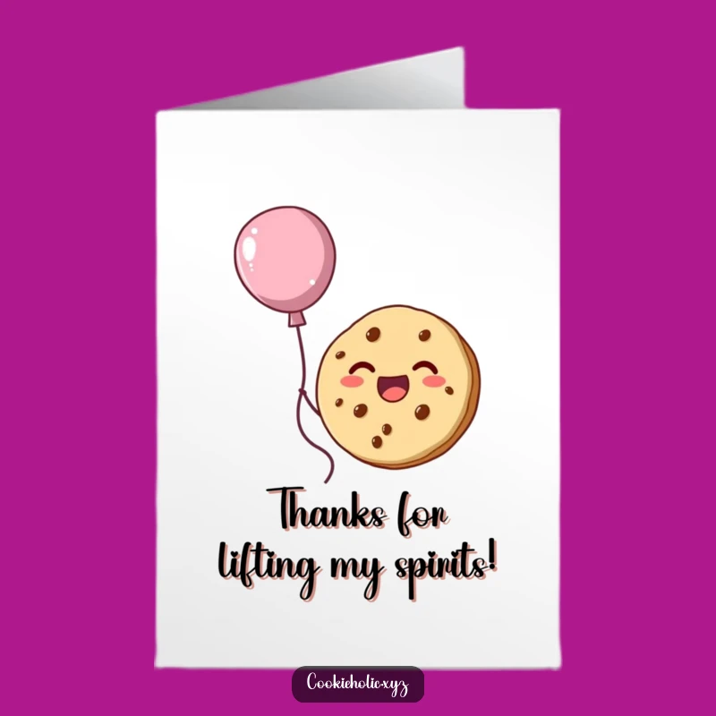 Free Printable Thank You Card: Cookie Balloon Gratitude, Sweet Downloadable Gift