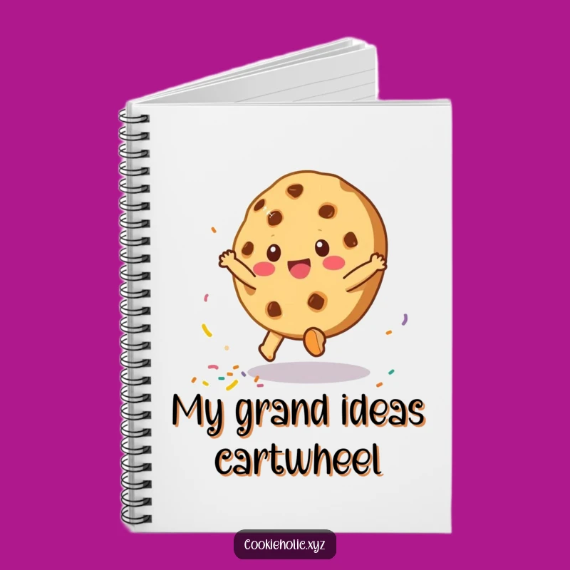 Funny Cookie Cartwheel Notebook: Jot Down Ideas with Joyful Sprinkles