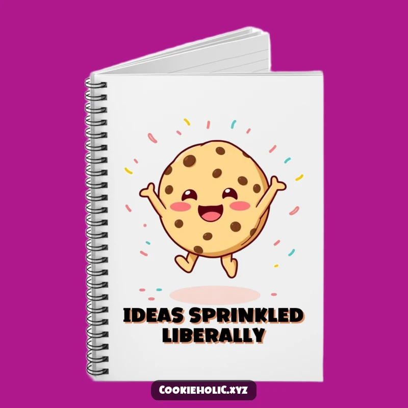 Funny Cookie Leaping Sprinkles Notebook: Journal Your Sweet Thoughts Gift