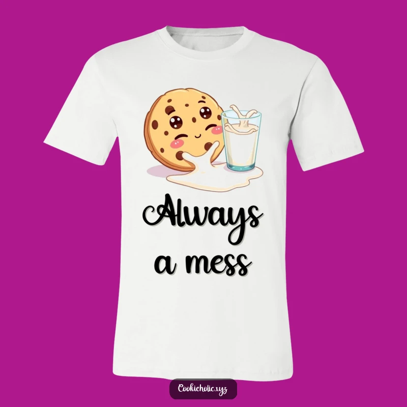 Funny Cookie T-Shirt: Hilarious Winking Dessert Tee for Playful Personalities