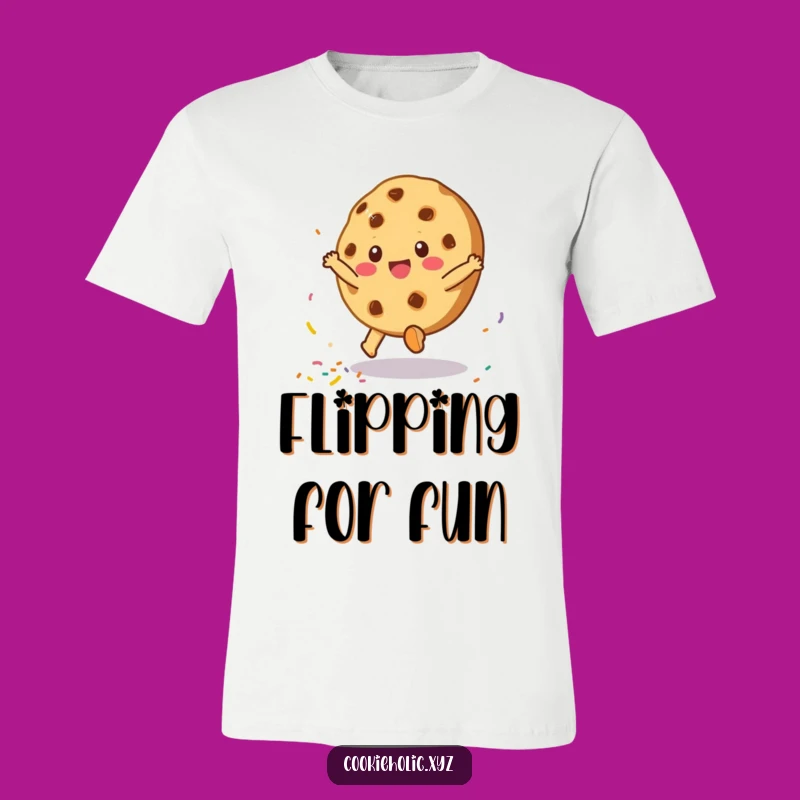 Funny Cookie Cartwheel T-Shirt: Hilarious Sprinkling Action for Everyday Fun