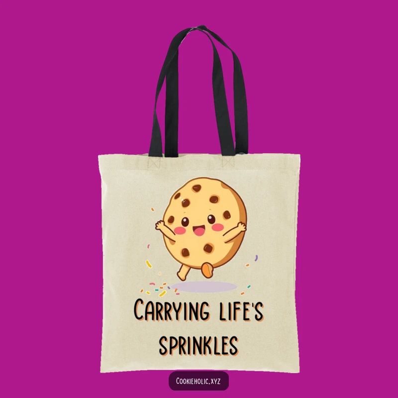 Funny Cookie Cartwheel Tote Bag: Carry Your Essentials with Joyful Sprinkles